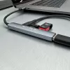USB-C šakotuvas Tellur TLL321051 — aliuminis, 4 prievadai, pilkas