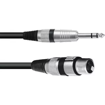 XLR į 6,3 mm adapterio kabelis Omnitronic 30225180 — 1x XLR moteriška į 1x 6,3 mm lizdas, 0,9 m