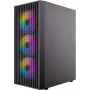 Antec AX27 Elite RGB Mid Tower ATX korpusas su stiklo skydeliu (juodas)