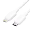 USB-C į Lightning laidas 3A 480Mbps 1m BALTAS