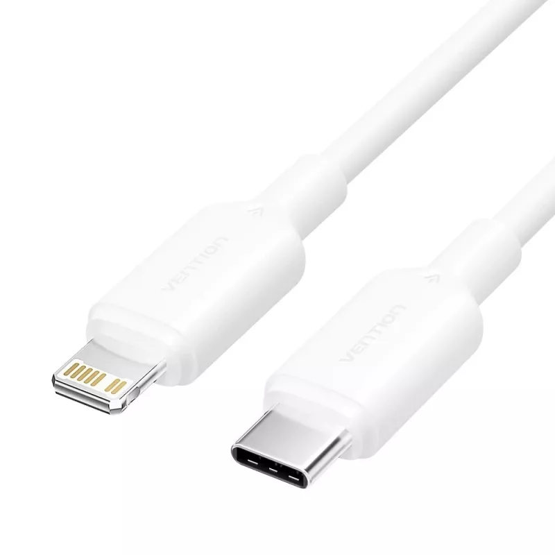 USB-C į Lightning laidas 3A 480Mbps 1m BALTAS