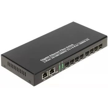 8 prievadų RJ-45 komutatorius Delta Energy Systems EXPERT-SFP-8/2 valdomas 2 lygmens su SFP aukštyn nukreipimo jungtimis