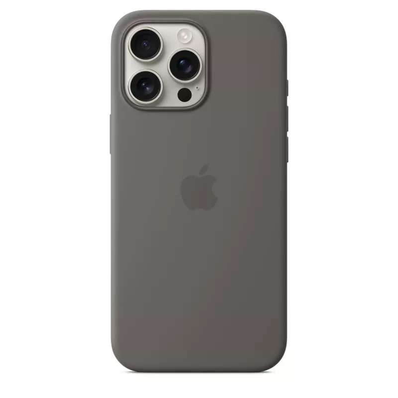 Silikono dėklas su „MagSafe“, skirtas „iPhone 16 Pro Max“ – pilkai akmeninė spalva