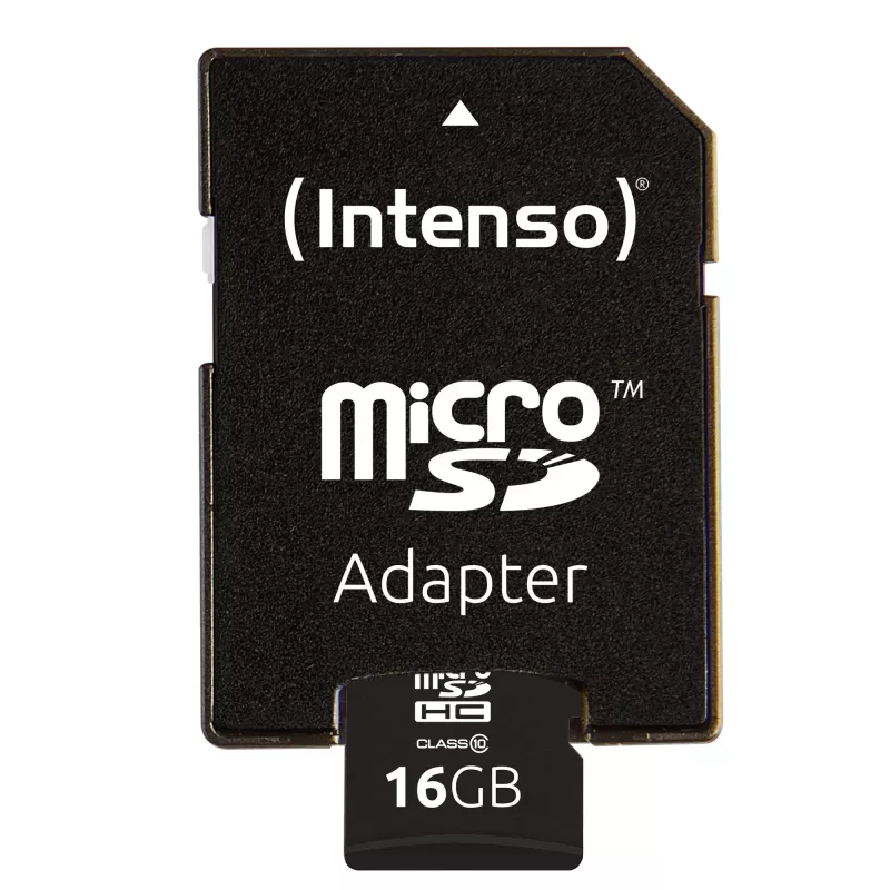 ATMINTINĖ MICRO SDHC 16GB C10/W/ADAPTER 3413470 INTENSO