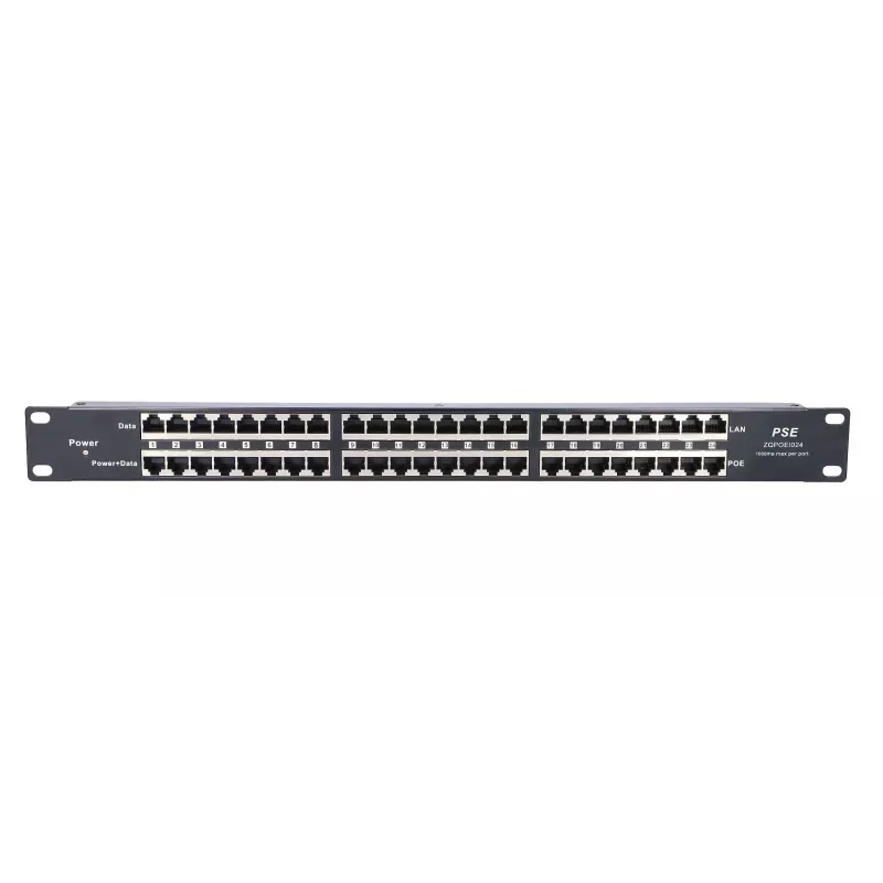 Extralink PoE injektorius 24 prievadų 24x 100Mb/s RJ45, montuojamas į stovą