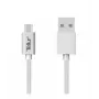 USB į Micro USB duomenų kabelis Tellur nailoninis pintas 1 m sidabrinis