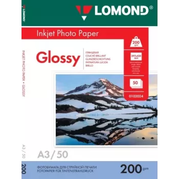 “Lomond” blizgus foto rašalinis popierius 200 g/m² A3, 50 lapų