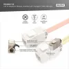 Keystone modulis DIGITUS CAT 6A ekranuotas su išmaniuoju kabelių tvarkikliu, plokščias RJ-45, 14,5×34,5×21 mm — 12 vnt.