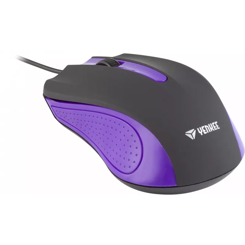 USB laidinė pelė, 3 mygtukai, gumuotas paviršius