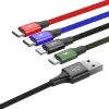 Baseus Fast 4in1 2xUSB-C / Lightning / Micro 3.5A 1.2m laidas USB (juodas)