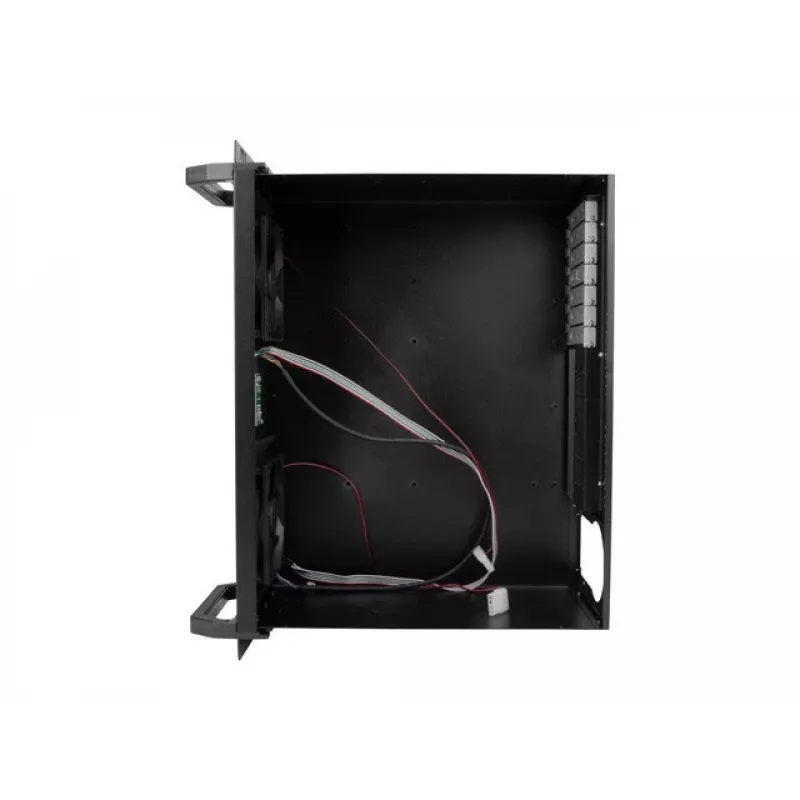 Rack korpusas LANBERG SC01-3504-10B, 1x 3.5 colio + 1x 2.5 colio lizdai, 7 išplėtimo lizdai, 2x 120mm priekiniai ventiliatoriai, USB2.0