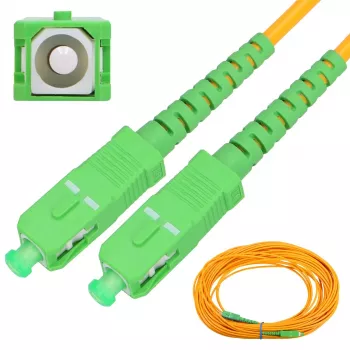 Skaidulinis komutacinis kabelis Extralink SC/APC–SC/APC vienmodis G.652D 3 mm simpleksinis, 1 m