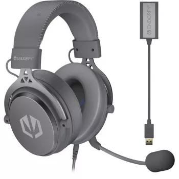 VIRO Plus USB Alt Gray, žaidimų ausinės Tamsiai pilkos, USB-A, 3,5 mm lizdas, 7.1-USB garso plokštė