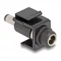 DeLOCK Keystone modulis nuolatinės srovės 5,5 x 2,1 mm lizdas į nuolatinės srovės 5,5 x 2,5 mm kištuką, juodas