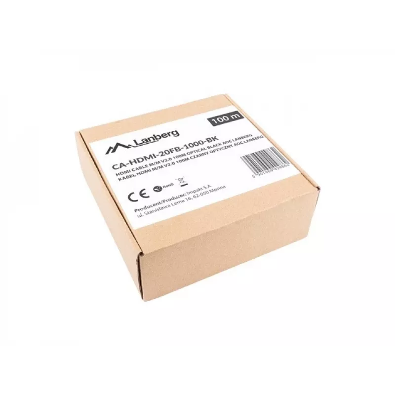 HDMI laidas Lanberg CA-HDMI-20FB-1000-BK 100m