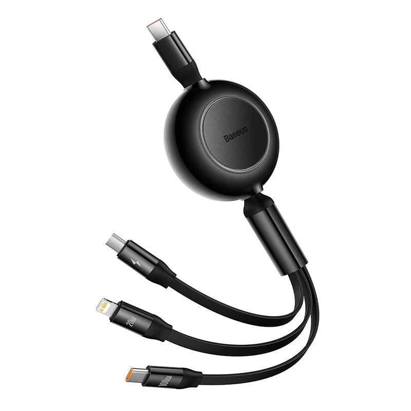 USB kabelis Baseus CAMJ010201 1,1 m USB 3.2 Gen 1 USB-C Micro USB-A Lightning juodas
