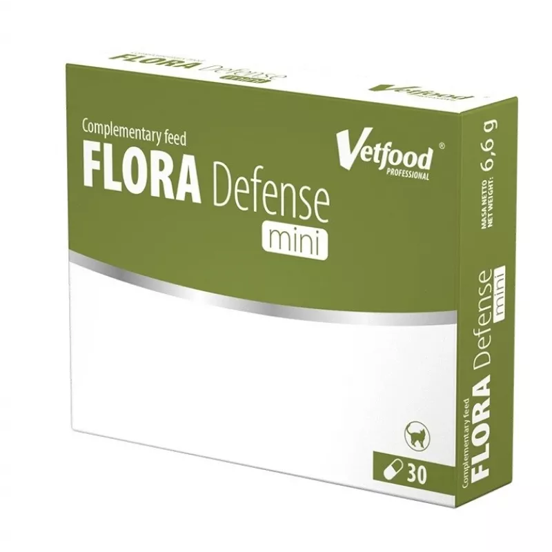 Šunų papildas Vetfood Flora Defense MINI, 30 kapsulių