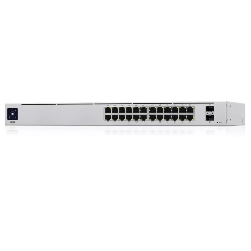 Ubiquiti UniFi 24 prievadų PoE valdomas L2/L3 Gigabit Ethernet (10/100/1000) „Power over Ethernet“ (PoE) 1U sidabrinis