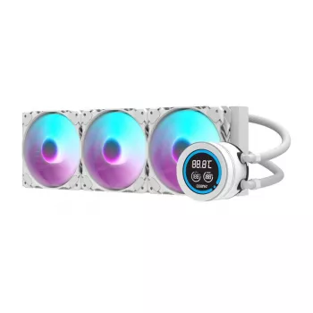 360 mm kompiuterio radiatorius Darkflash DN-D360 WHITE — 360 mm aušinimo radiatorius skysčiu aušinamiems kompiuteriams