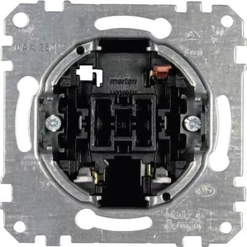 Elektrinis jungiklis Merten MEG3116-0000, vienpolis, 250 V kintamoji srovė, 10 A, baltas