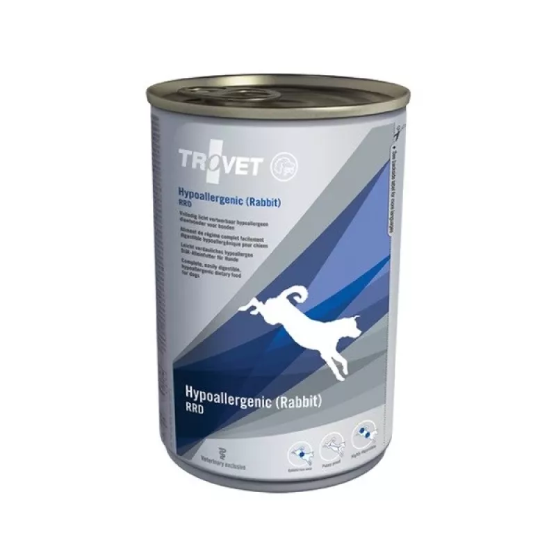 TROVET Hypoallergenic RRD su triušiena - Drėgnas šunų maistas - 400 g