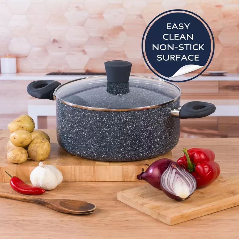 Keptuvių rinkinys Russell Hobbs RH02818EU7, 5 dalių akmens dangos indų rinkinys