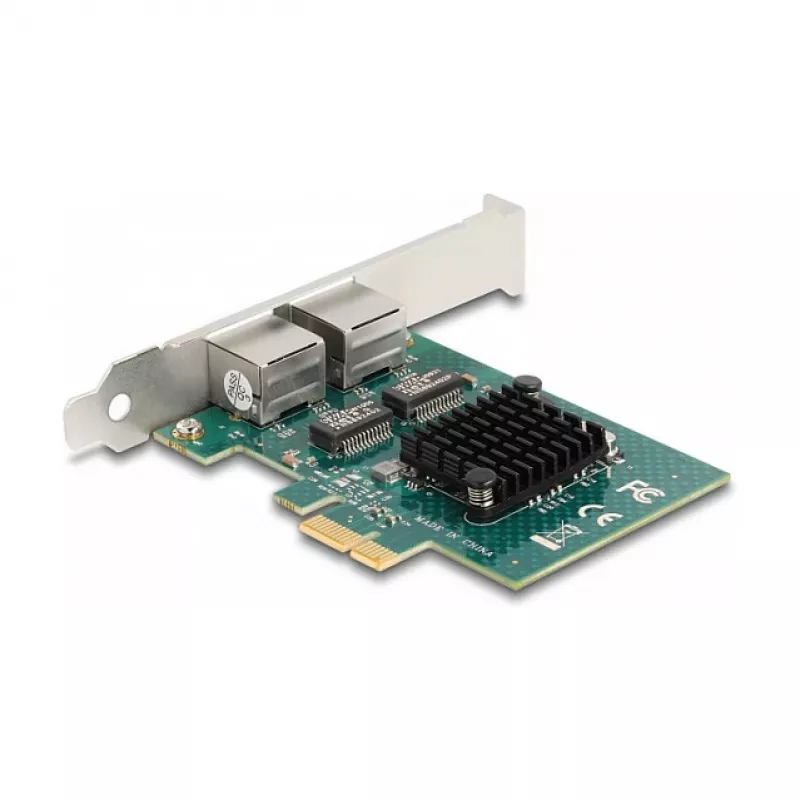 DeLOCK PCI Express x1 plokštė su 2 x RJ45 Gigabit LAN BCM pilka