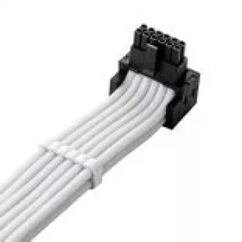 CableMod C-Series Pro jungiamasis laidas - Variantas B, 90°, 16 kontaktų į 3x8 kontaktų PCIe, baltas