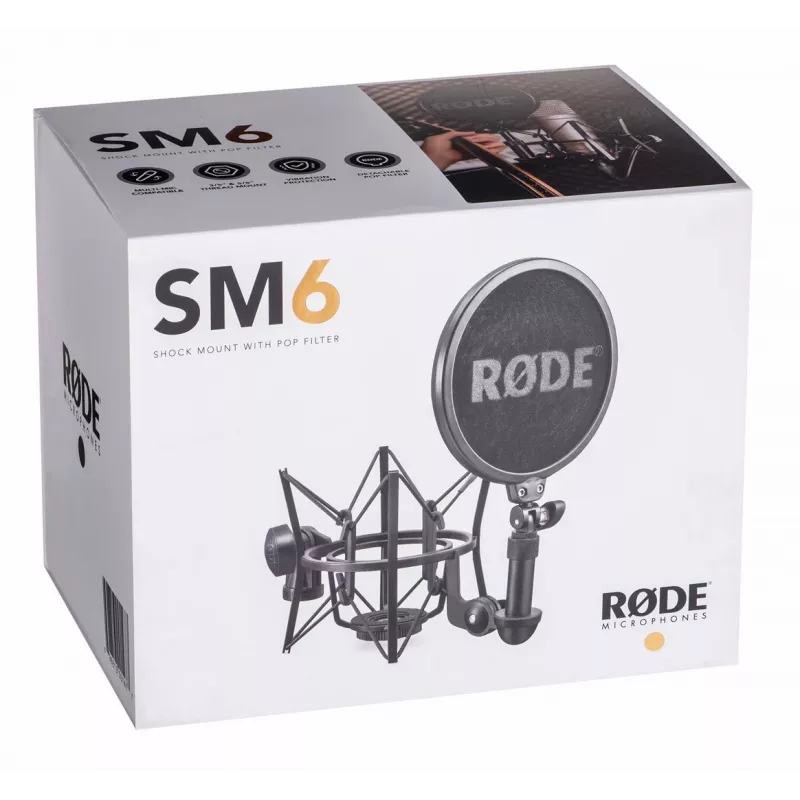 Mikrofonas RØDE SM6 — juodas, svoris 0,682 kg, matmenys 210×133×210 mm