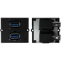 Kištukinis lizdas Bachmann 917.059 2 x USB A juodas