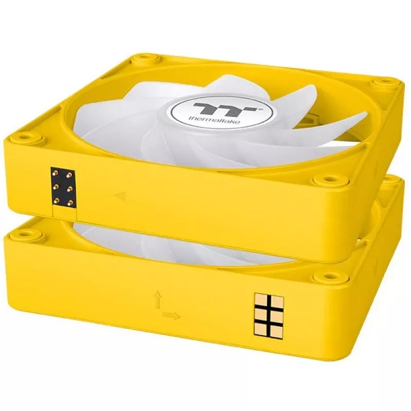 Thermaltake CT120 EX Reverse ARGB 120mm korpuso ventiliatorius 3 vnt. rinkinys Geltona