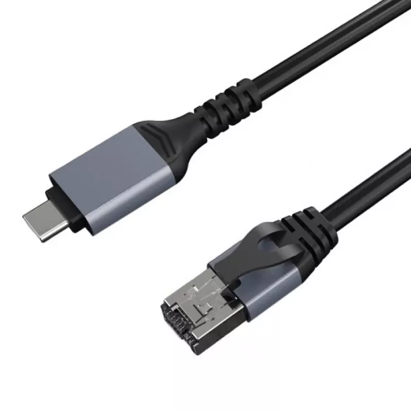 Interneto kabelis CAT6 UTP, USB Type-C - RJ45, 1 m