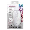 Belaidė pelė DEFENDER 52297 Silent Click — abiem rankoms tinkama, 2,4 GHz nano USB, 1600 DPI, balta