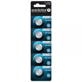 Mini ličio baterija everActive CR1620 5 vnt.