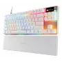 Mechaninė TKL žaidimų klaviatūra STEELSERIES Apex Pro TKL Gen 3 balta — JAV išdėstymas, RGB, reguliuojami jungikliai