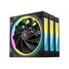 DeepCool FL12R 120mm ARGB korpuso ventiliatoriai, 3 vnt., juodi