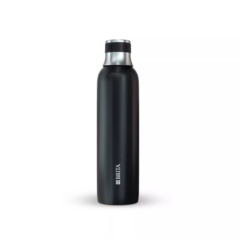 BRITA gazavimo butelis 650 ml, nerūdijantis plienas, juodas, tinkamas plauti indaplovėje