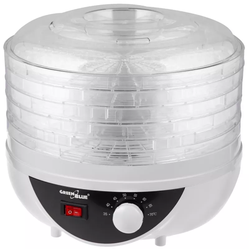 GreenBlue grybų, daržovių ir vaisių džiovintuvas, 250W galia, labai tylus, 5 sietai, GB195