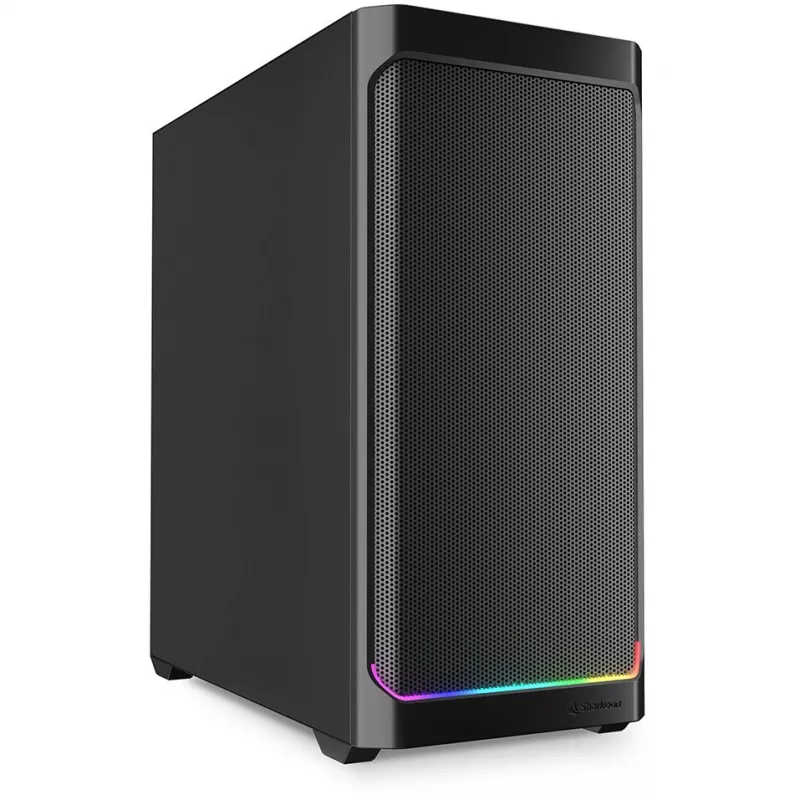 Sharkoon AK4 RGB STRIP Midi Tower juoda