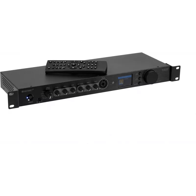 Internetinis / DAB+ radijo pirminis stiprintuvas Omnitronic EP-220NET su Bluetooth