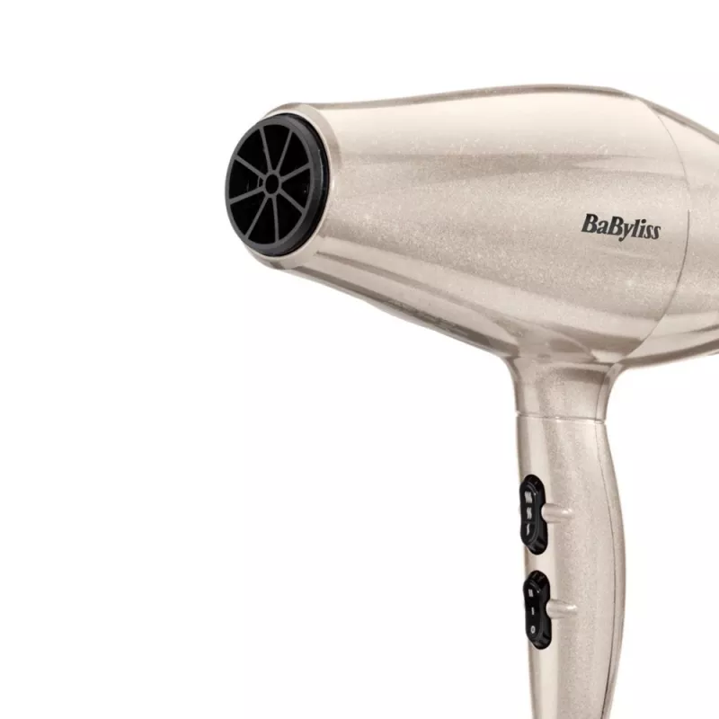 Plaukų džiovintuvas BABYLISS 5914PE — 2000 W, DC variklis, 3 šildymo lygiai, 2 greičiai, vėsaus oro funkcija, juoda/auksinė/rožinio aukso spalva