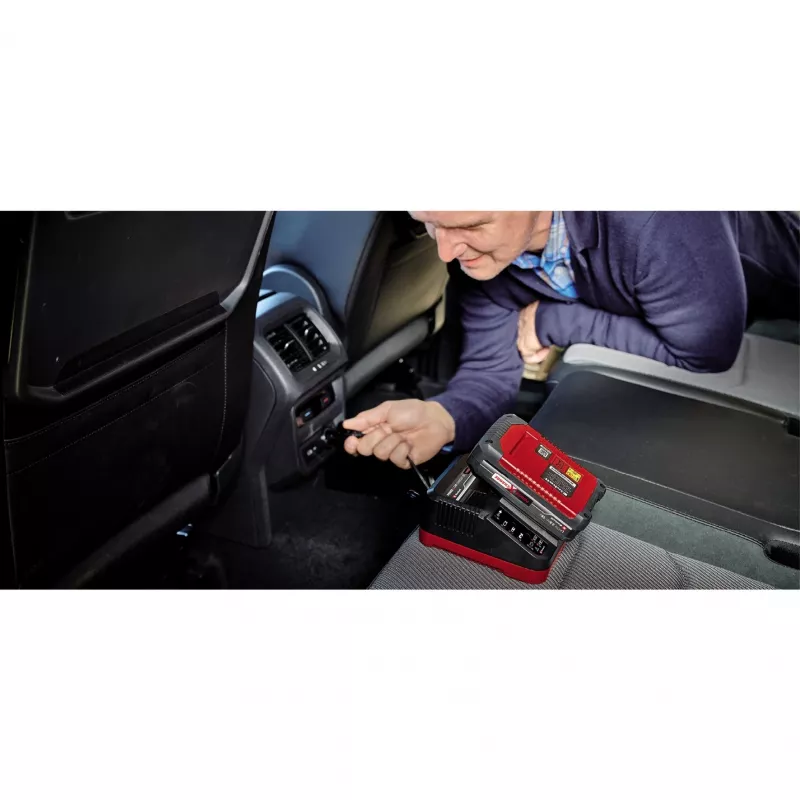 Baterijų įkroviklis Einhell Power X-Car Charger 3A skirtas cigarečių žiebtuvėliui, raudonas