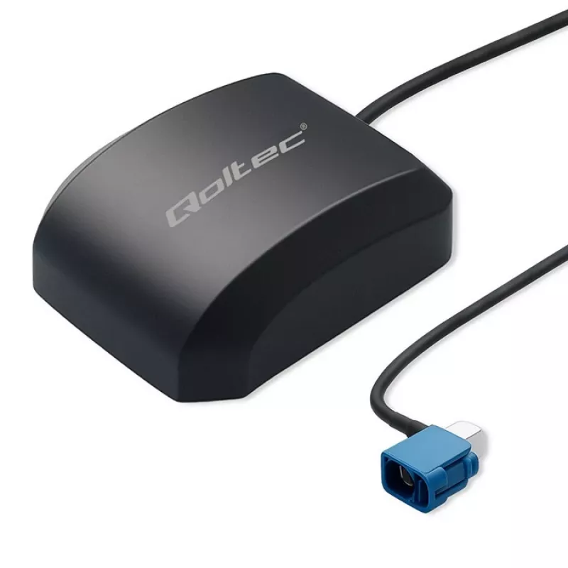 GPS GLONASS antena QOLTEC 57054 su magnetiniu pagrindu, 28 dB stiprinimas