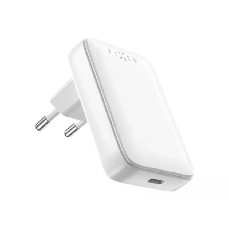 FIXED plonas USB-C kelioninis įkroviklis, GaN, PD palaikymas, 30W, balta | Fixed