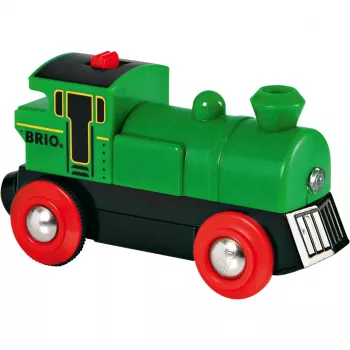 BRIO World maitinamas baterijomis variklis
