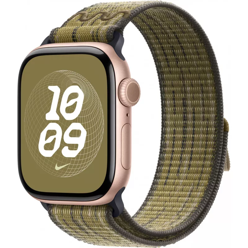 Dirželis Apple 42mm žalia/pilka Nike Sport Loop išmaniajam laikrodžiui