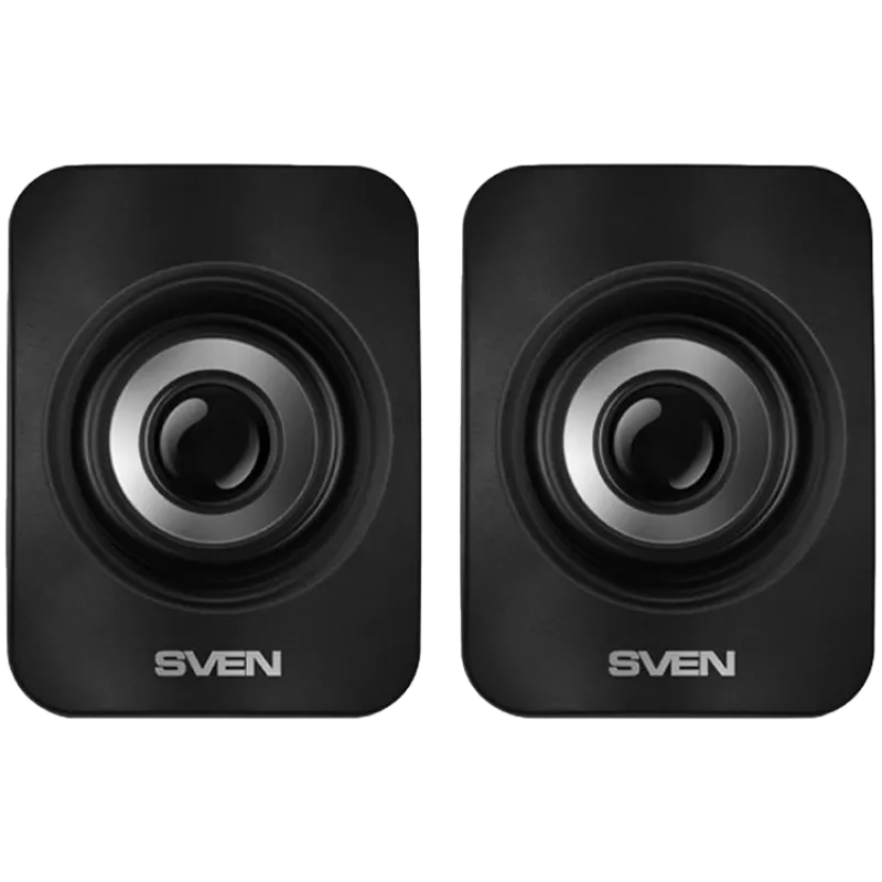 SVEN 130 maitinami per USB (2x3 W); garsumo reguliavimas gale