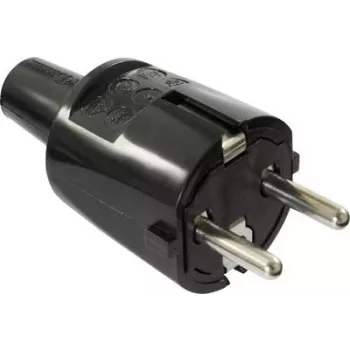 AS SCHWABE PVC kištukas 16A, 250V patikimas variantas juodas (62222)