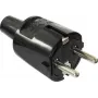 AS SCHWABE PVC kištukas 16A, 250V patikimas variantas juodas (62222)