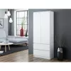 Wardrobe Top E Shop SZAFA MALWA B 5 lentynos 2 varstomos durys balta 900×500×1800 mm